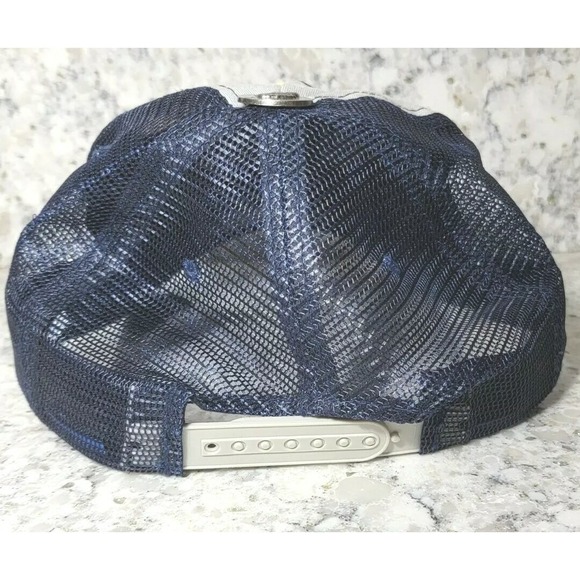 Don Ed Hardy Mesh Trucker Hat Cap True to My Love Two Tone Denim Gray Vintage - Picture 3 of 8